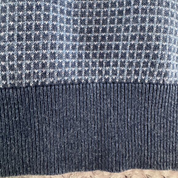 Saks Fifth Avenue Sweater Womens L Blue Silk Cashmere Crew Neck Long Sleeves - Picture 6 of 11